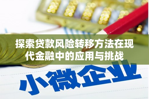 邵武探索贷款风险转移方法在现代金融中的应用与挑战