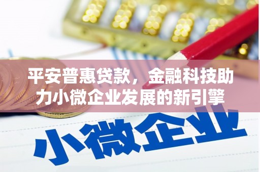 邵武平安普惠贷款，金融科技助力小微企业发展的新引擎