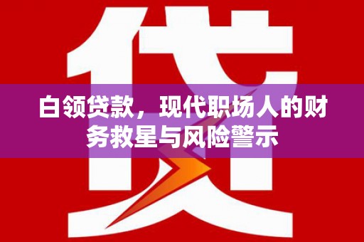邵武白领贷款，现代职场人的财务救星与风险警示