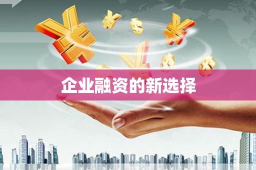 邵武企业融资的新选择