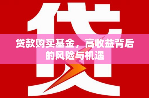 邵武贷款购买基金，高收益背后的风险与机遇
