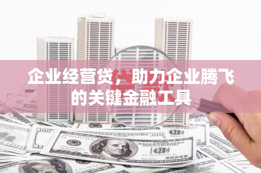 邵武企业经营贷，助力企业腾飞的关键金融工具