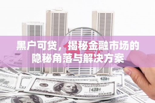 邵武黑户可贷，揭秘金融市场的隐秘角落与解决方案