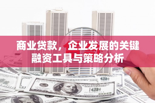 邵武商业贷款，企业发展的关键融资工具与策略分析