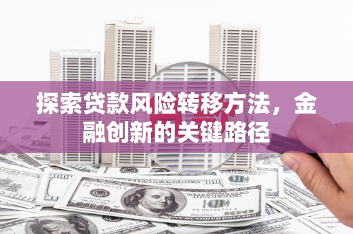 邵武探索贷款风险转移方法，金融创新的关键路径