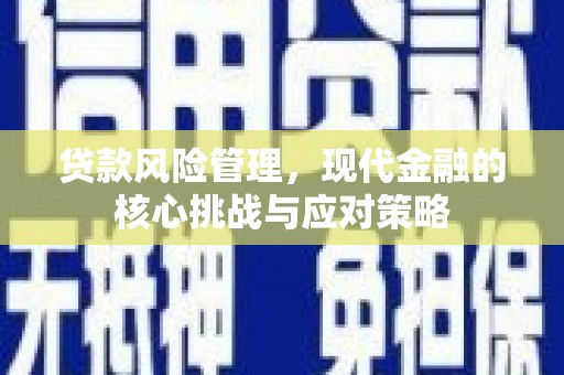 邵武贷款风险管理，现代金融的核心挑战与应对策略