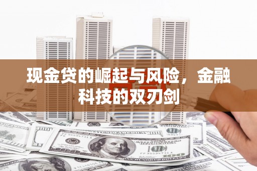 邵武现金贷的崛起与风险，金融科技的双刃剑