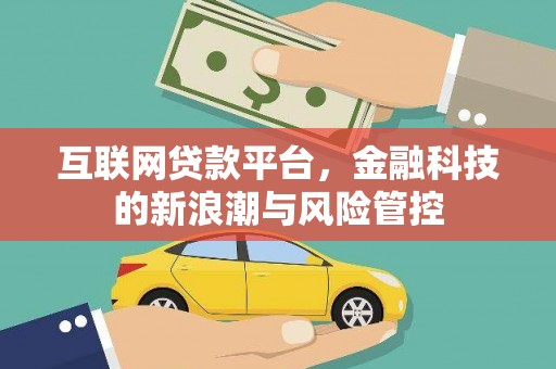 邵武互联网贷款平台，金融科技的新浪潮与风险管控