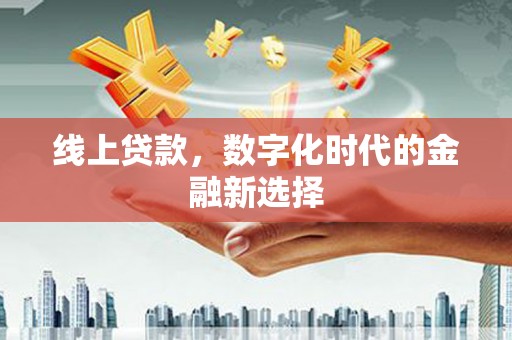 邵武线上贷款，数字化时代的金融新选择