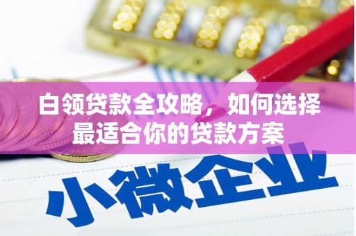邵武白领贷款全攻略，如何选择最适合你的贷款方案